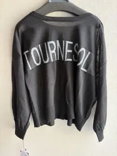 TOURNESOL ブラック ニットセーター 38 スコットクラブ