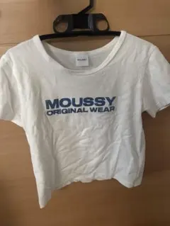MOUSSY 半袖Tシャツ ホワイト ロゴ入り