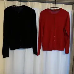 赤カーディガン