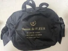 Maison de FLEUR ブラック トートバッグ