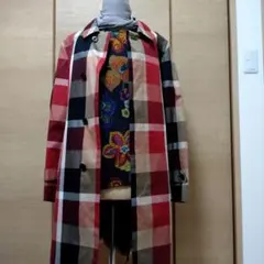 ブラックレーベルクレストブリッジ　チェック柄トレンチコート