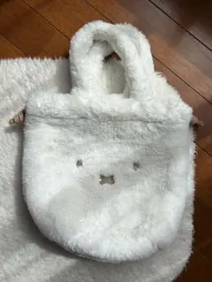 ミッフィー　miffy　ふわふわ　巾着　ミニトートバッグ