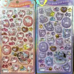 【正規品】うるちゅるポップシール　サンリオ　キティ　クロミ