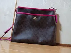 COACH ショルダーバッグ ブラウン/ピンク