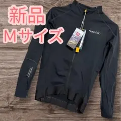 新品タグ付き❣️サイクルジャージ 長袖 裏起毛 秋冬用✨ブラックメンズ 【Ｍ】のサムネイル