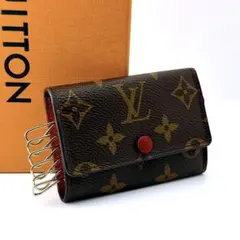 【美品】ルイヴィトン モノグラム ミュルティクレ6 キーケース フューシャ