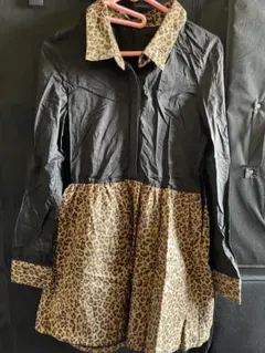 MAISON GILFY ヒョウ柄 レオパード柄 ワンピース シャツワンピ