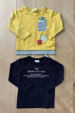 2枚セット　80 ベビー　長袖Tシャツ　春秋