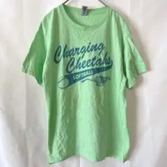 ギルダン Tシャツ 半袖 丸首 L 緑 コットン スポーツ 練習 ロゴのサムネイル