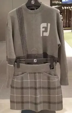 フットジョイ ゴルフ ウェア セーター 長袖 トップス スカート2点セット