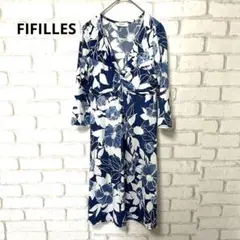 FIFILLES 七分袖　ワンピース　花柄　フランス製