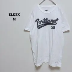 エルケクス　Tシャツ　ワッペン　刺繍　綿混　カジュアル　薄手　Ｍのサムネイル