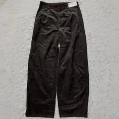 新品未使用　GU コーデュロイバレルレッグパンツ ブラウン　L レディース