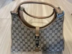 GUCCI ジャッキー GG柄 ハンドバッグ キャンバス× レザー