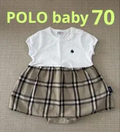 POLO baby サイズ70 ロンパース チェック柄