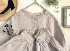 サマンサモスモス♡SM2♡レース　ブラウス　キナリ　ふわり　麻　迅速発送