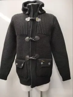 バーク Bark ニットダッフルコート　ブラック　Mサイズ