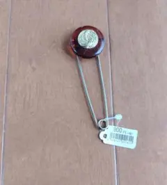 ストールピン ブローチ べっ甲風 ゴールドカラー