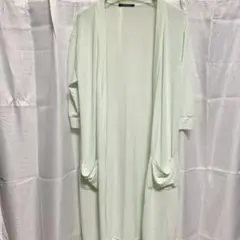 【大人気商品☘️】イング　レディース　ロング　カーディガン　七部丈　グリーン