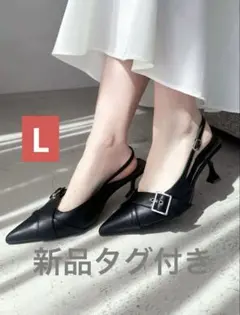 新品　RESEXXY リゼクシー　ランダムベルトパンプス　 ブラック　Lサイズのサムネイル