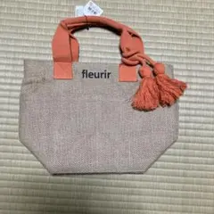 最終値下げ❗️SHOO-LA -RUE の麻トートバッグ オレンジのフリンジ付きのサムネイル
