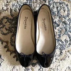repetto レペット黒エナメルバレエシューズ