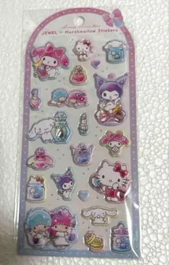 サンリオキャラクターズ　ジュエルマシュマロステッカーコスメ/集合　シール