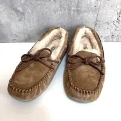 美品✨【UGG】アグ ダコタモカシン ブラウン 24cm ボア スエード調