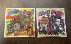 ビックリマンシール鬼滅の刃 無限城編 2枚セット竈門炭治郎 胡蝶しのぶ