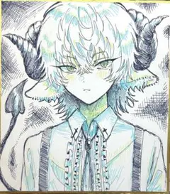 イラスト ミニ色紙 手描き