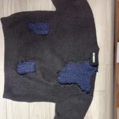 ZARAダメージ加工 グレー ニットセーター 長袖