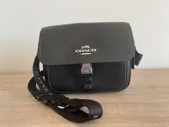 コーチ COACH ペース ショルダーバッグ レディース ブラックレザー 美品