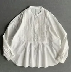 Vin ヴァン レース ピンタックプルオーバー ブラウス