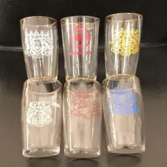 未使用★サントリー★ビールグラス 6個セット★上部金縁★45WIISKY★