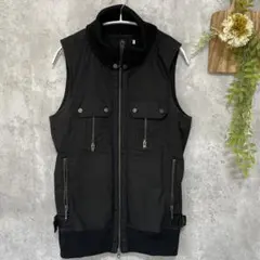 00s japanese label vest jilet zip up y2k - メルカリ