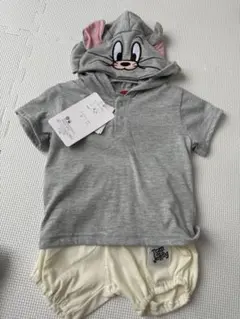 【新品】トムとジェリー なりきり セットアップ 半袖 半ズボン 90