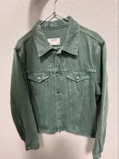 最終値下げ　ZARA ORIGINS グリーン デニムジャケットセットアップ M