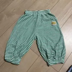 SOYBEAN ボーダー リブパンツ グリーン