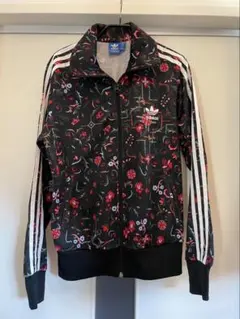 adidas 花柄 レアジャージジャケット adidas(アディダス) / ジャージ/M/ポリエステル/RED/花柄 | 古着