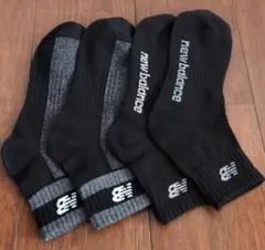 ニューバランス ショートソックス メンズ25-27cm2足セットグレー/ブラック