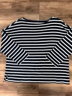 無印良品　ボーダー　七分袖 Tシャツ