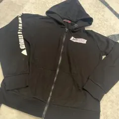 #ラブトキ　フード付き ブラックパーカー