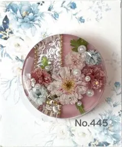 レジン 猫 ドライフラワー ヘアゴム ブローチ ポニーフック No.494