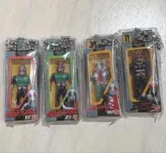 仮面ライダー　ソフビパッケージチャーム　1号、2号、V3、BLACK