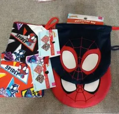 スパイダーマン　巾着　ループタオル　キッズ　4点セット