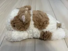 牛 ぬいぐるみ ふわふわ ブラウン ホワイトのサムネイル