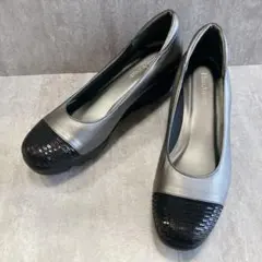 美品⭐️ ヒルズアヴェニュー パンプス 24㎝　ウェーブソール　スパンコール