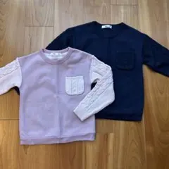 12/14までMPS お揃いトップス120ピンク・130ネイビー 2点セット男女