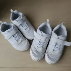 瞬足　ホワイト　スニーカー　22cm　22.5cm