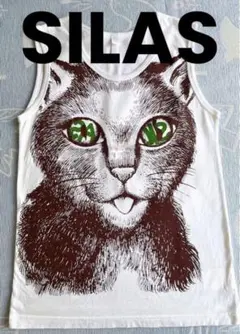 SILAS サイラス　猫目タンク　タンクトップ　猫柄　XSのサムネイル
